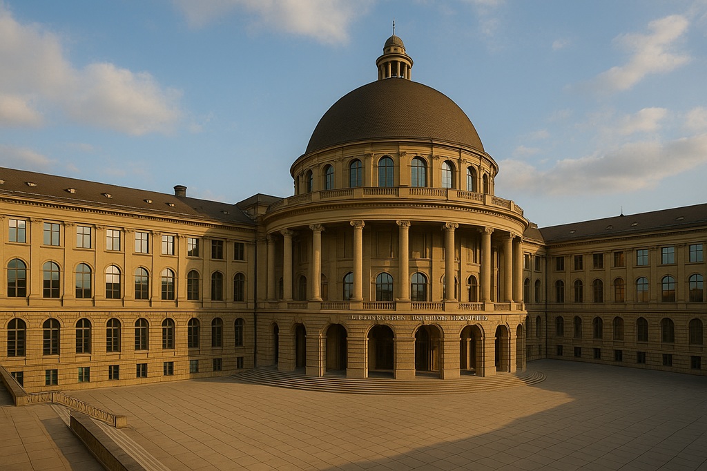 ETH Zurich main building and campus square