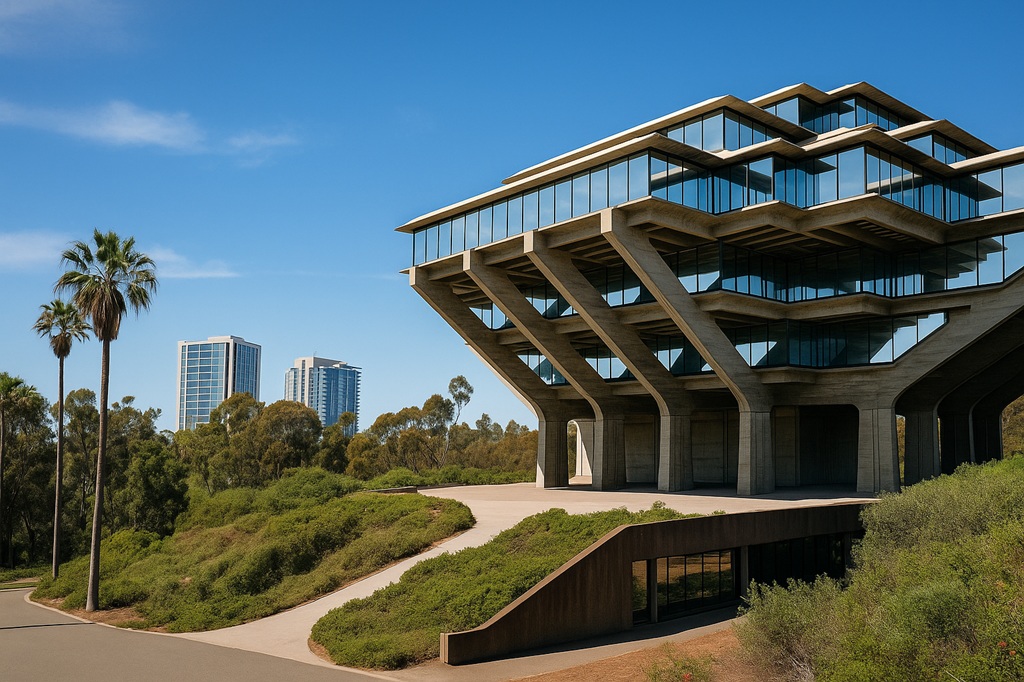 UC San Diego campus and La Jolla view